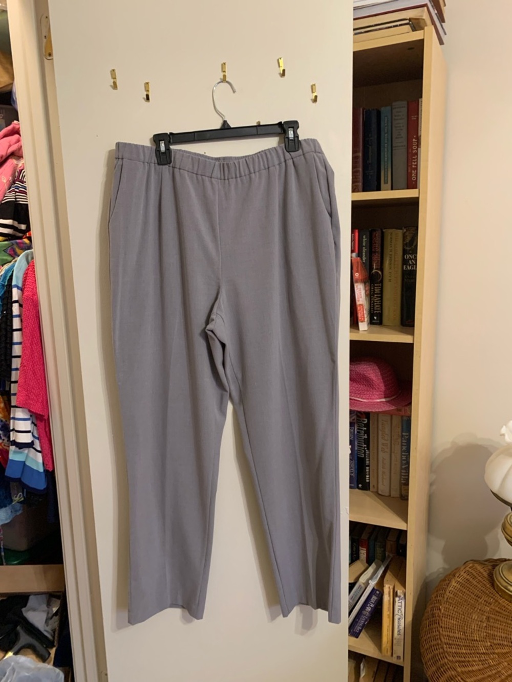 TanJay Gray Straight Leg Pull-On Pants